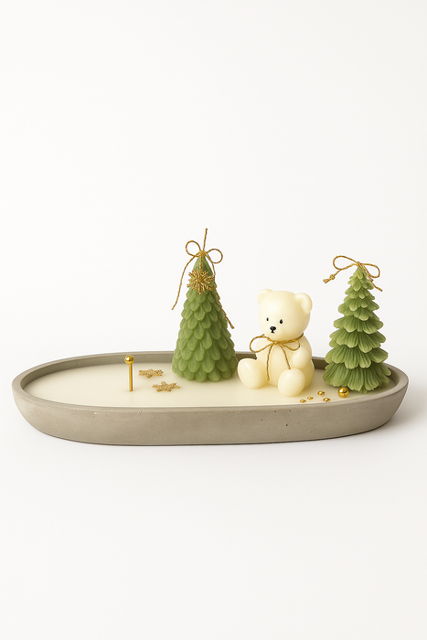 Vela Aromática en Cuenco de Cemento