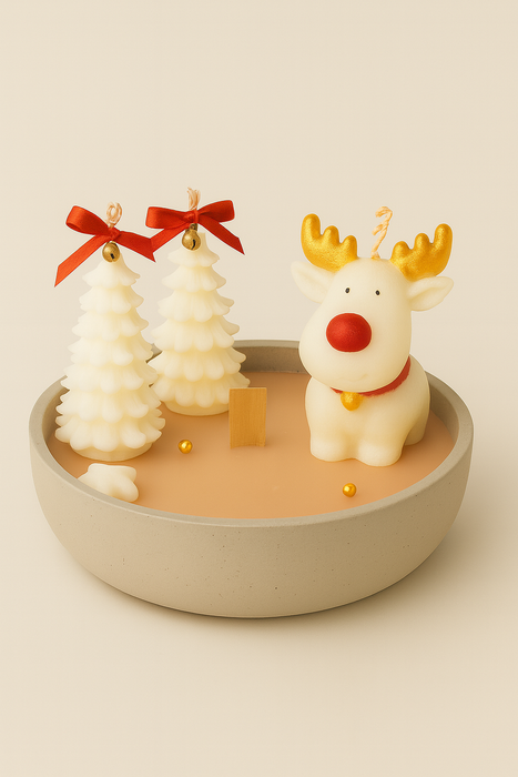 Velas Arómatica en Cuenco de Cemento